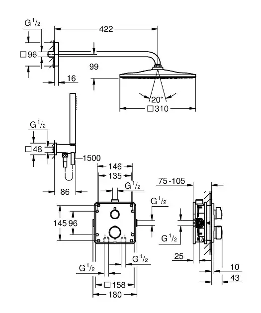 Grohe - Precision - Zuhanyszett - 34881000 – 2. kép