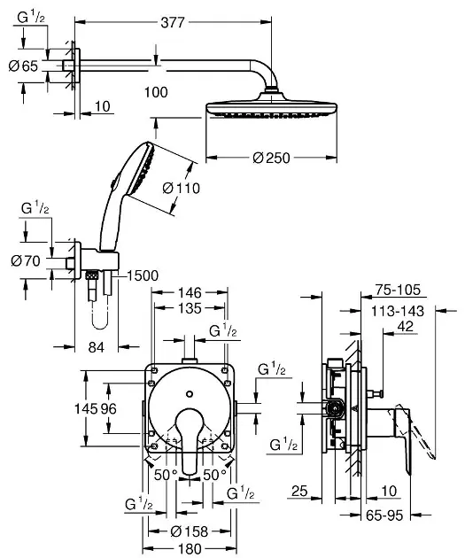 Grohe - QuickFix Start - Zuhanyszett - 25292000 – 2. kép