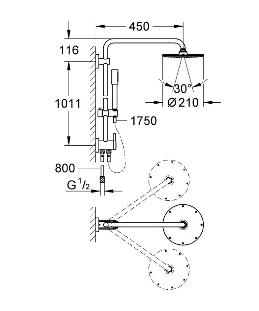 Grohe - Rainshower - Zuhanyszett - 27058000 – 2. kép