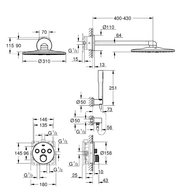 Grohe - SmartControl Perfect - Zuhanyszett - 34709000 – 2. kép