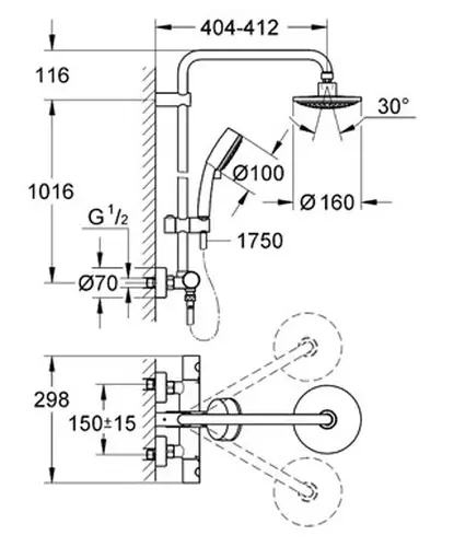 Grohe - Tempesta Cosmopolitan - Zuhanyszett - 27922000 – 2. kép