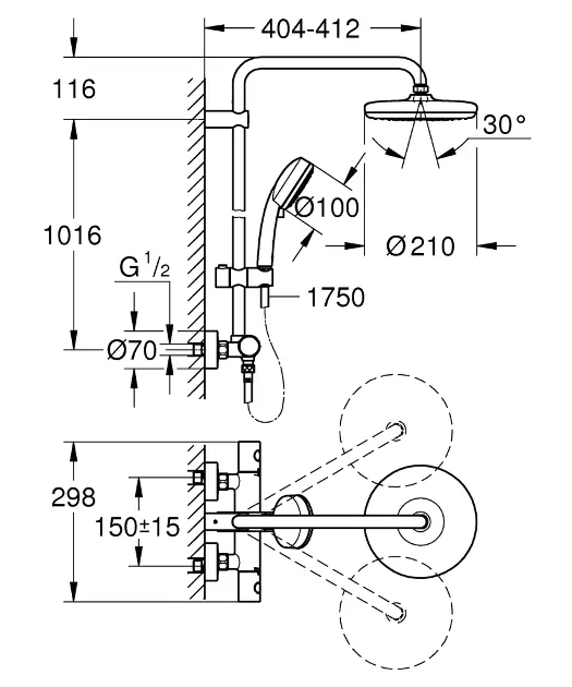 Grohe - Tempesta Cosmopolitan - Zuhanyszett - 27922001 – 2. kép