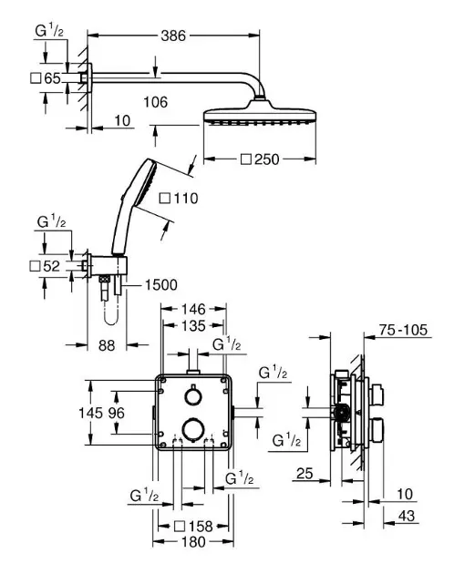 Grohe - Vitalio Comfort - Zuhanyszett - 34882000 – 2. kép