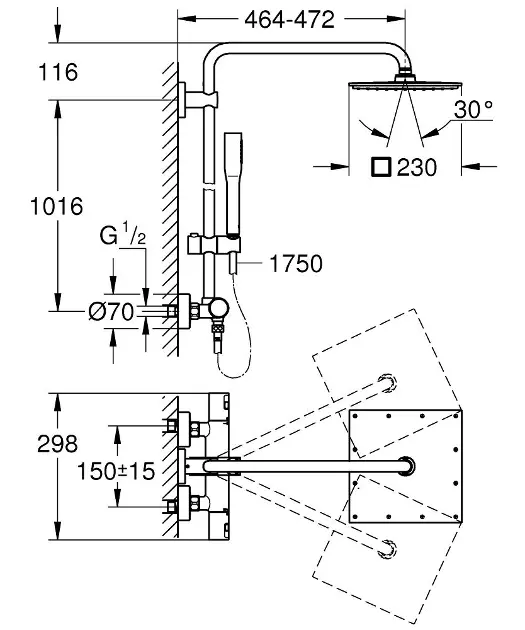 Grohe - Vitalio Joy - Zuhanyszett - 26365000 – 2. kép