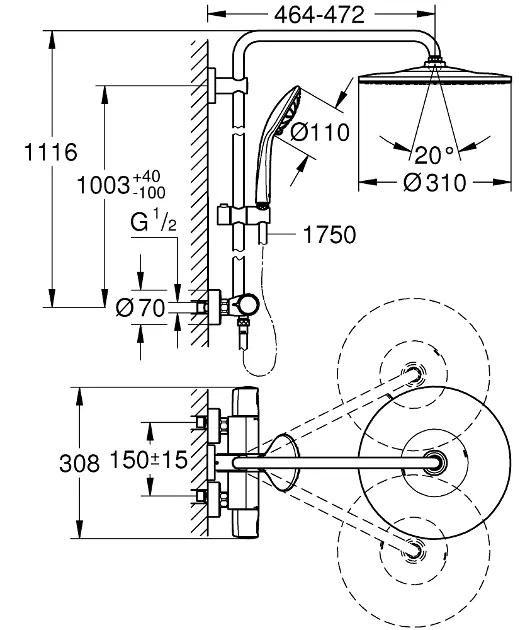 Grohe - Vitalio Joy - Zuhanyszett - 26400001 – 2. kép