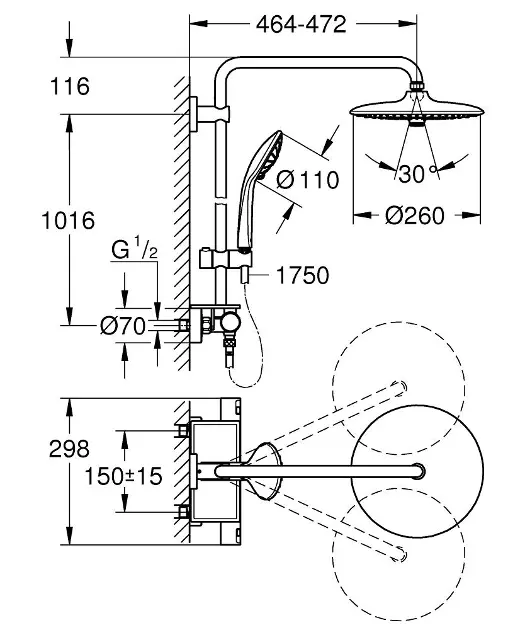 Grohe - Vitalio Joy - Zuhanyszett - 26403001 – 2. kép