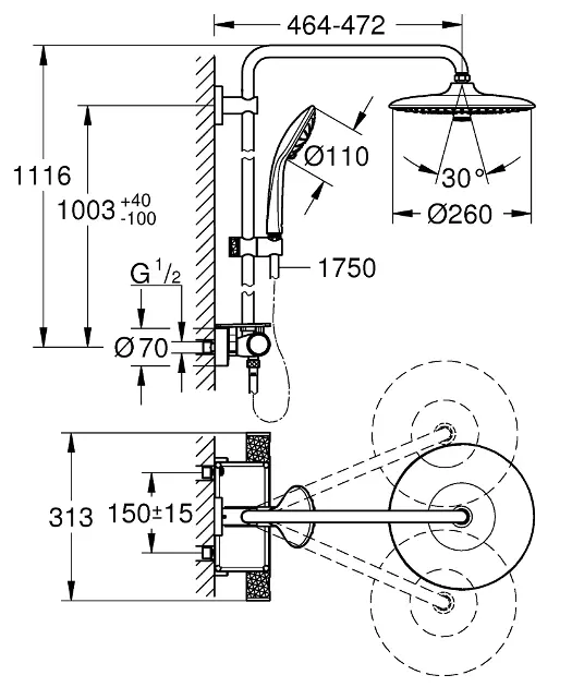Grohe - Vitalio Joy - Zuhanyszett - 26403002 – 2. kép