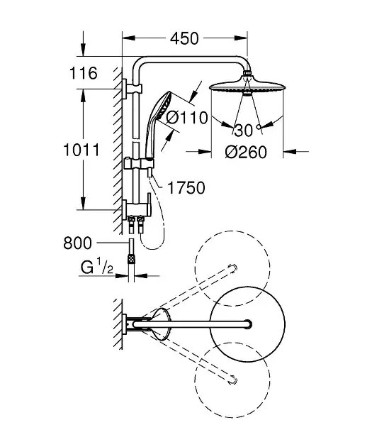 Grohe - Vitalio Joy - Zuhanyszett - 27357002 – 2. kép