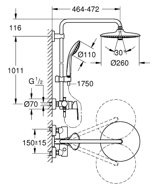 Grohe - Vitalio Joy - Zuhanyszett - 27684001 – 2. kép