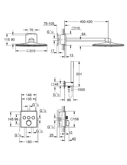 Grohe - Vitalio SmartActive - Zuhanyszett - 34875000 – 2. kép