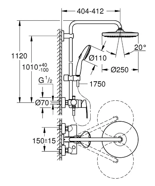 Grohe - Vitalio Start - Zuhanyszett - 26679001 – 2. kép