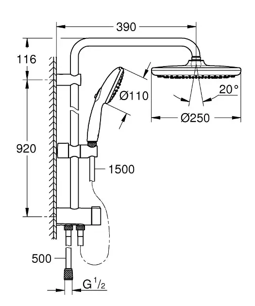 Grohe - Vitalio Start - Zuhanyszett - 26989001 – 2. kép