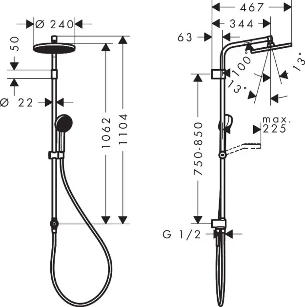 Hansgrohe - Activera S - Zuhanyszett - 28074670 – 2. kép