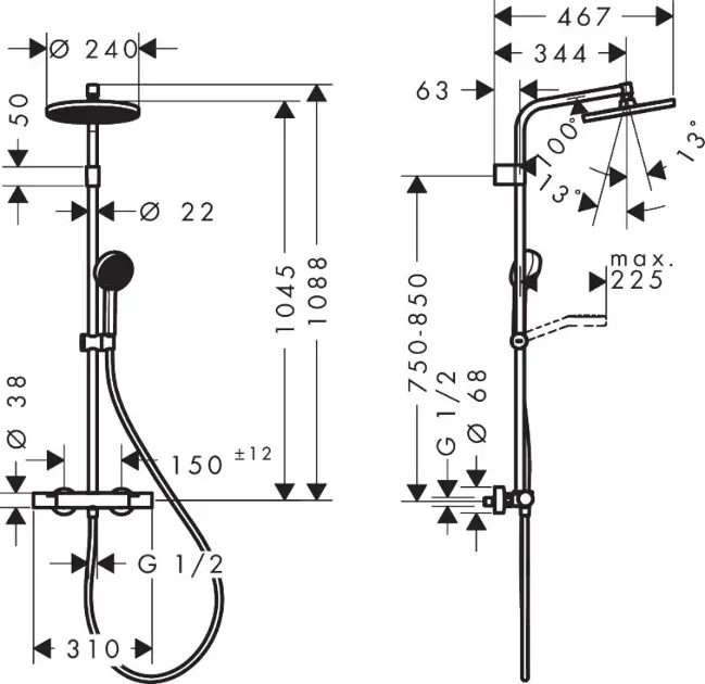 Hansgrohe - Activera S - Zuhanyszett - 28083000 – 2. kép