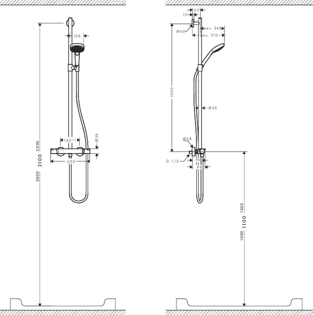 Hansgrohe - Croma Select E - Zuhanyszett - 27248400 – 3. kép