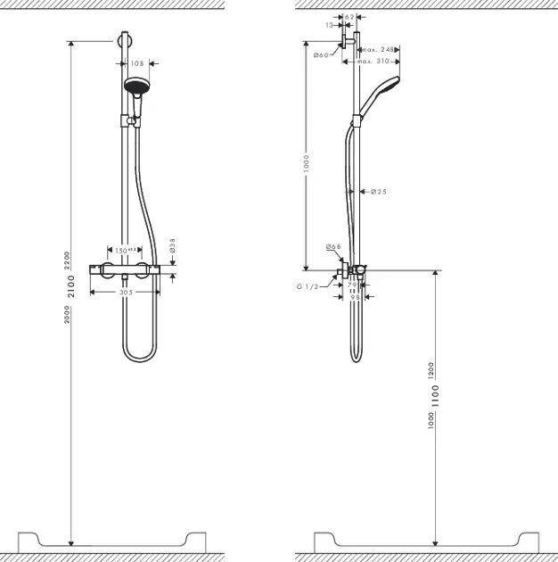 Hansgrohe - Croma Select S - Zuhanyszett - 27247400 – 3. kép