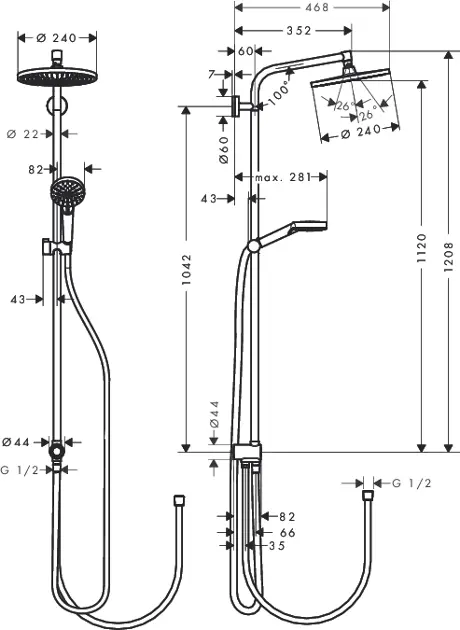 Hansgrohe - Crometta - Zuhanyszett - 27270000 – 2. kép