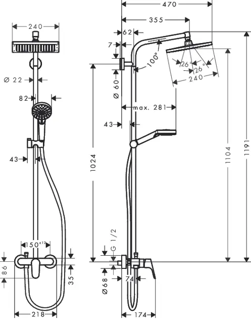 Hansgrohe - Crometta - Zuhanyszett - 27284000 – 2. kép