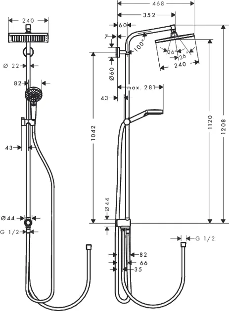 Hansgrohe - Crometta - Zuhanyszett - 27289000 – 2. kép