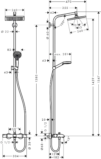Hansgrohe - Crometta - Zuhanyszett - 27298000 – 2. kép