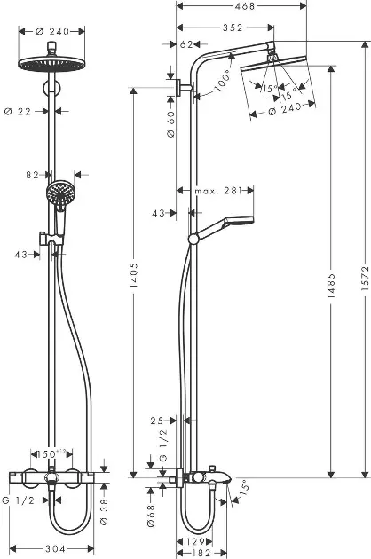 Hansgrohe - Crometta - Zuhanyszett - 27320000 – 2. kép