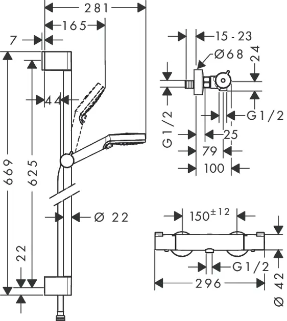 Hansgrohe - Crometta - Zuhanyszett - 27812400 – 2. kép