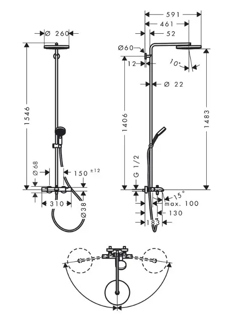 Hansgrohe - Pulsify S Puro - Zuhanyszett - 24232000 – 2. kép