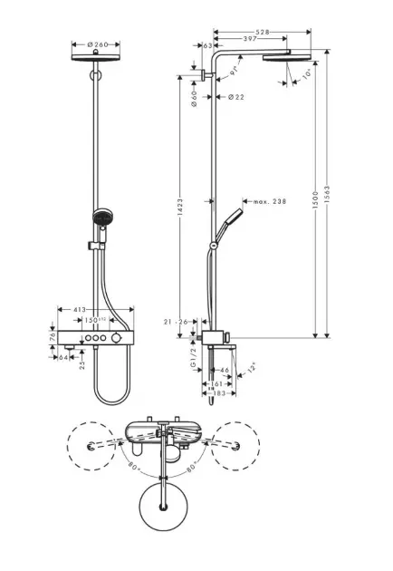 Hansgrohe - Pulsify S - Zuhanyszett - 24230000 – 2. kép