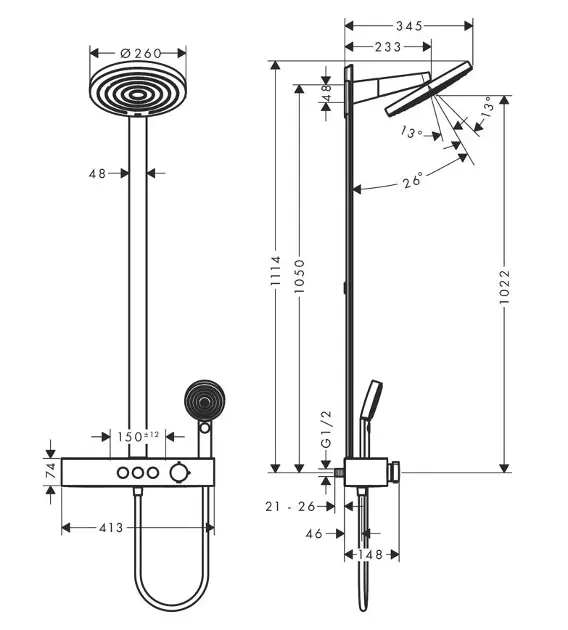 Hansgrohe - Pulsify S - Zuhanyszett - 24241140 – 2. kép