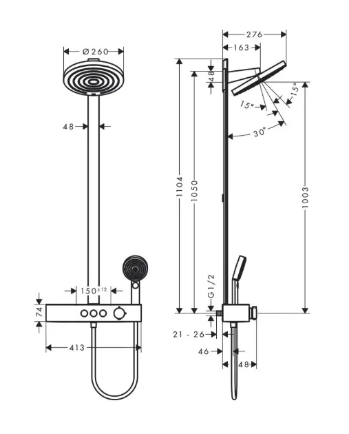 Hansgrohe - Pulsify S - Zuhanyszett - 24241670 – 2. kép