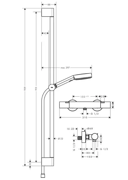 Hansgrohe - Pulsify Select S - Zuhanyszett - 24261000 – 2. kép