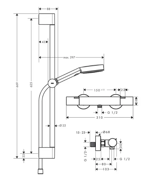 Hansgrohe - Pulsify Select S - Zuhanyszett - 24262000 – 2. kép