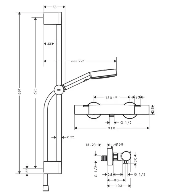 Hansgrohe - Pulsify Select S - Zuhanyszett - 24262670 – 2. kép