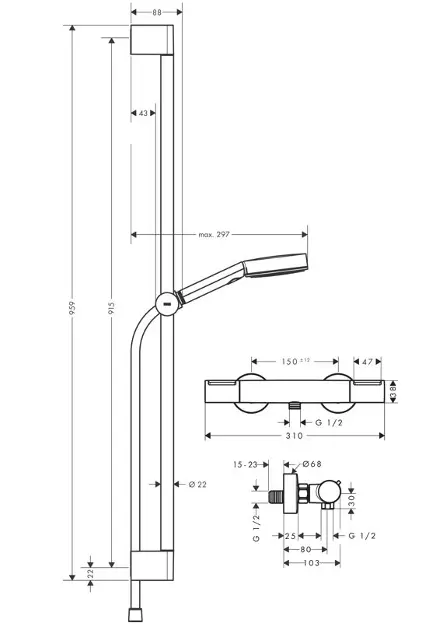 Hansgrohe - Pulsify Select S - Zuhanyszett - 24271670 – 2. kép