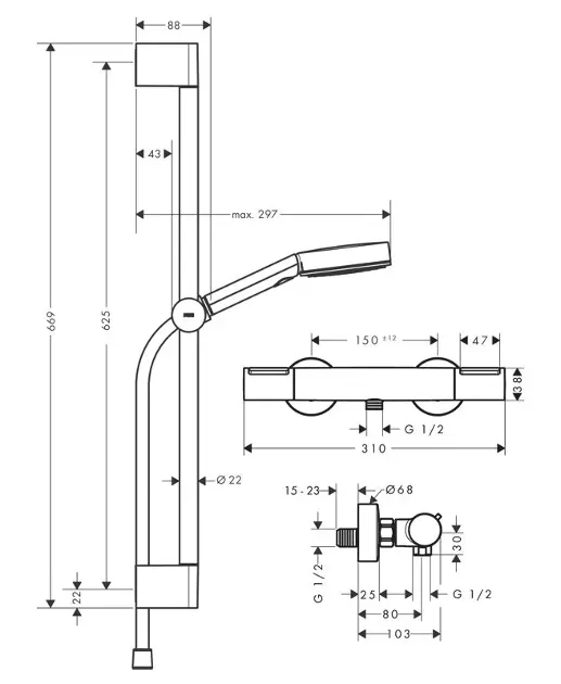 Hansgrohe - Pulsify Select S - Zuhanyszett - 24272000 – 2. kép