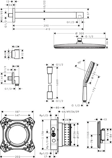 Hansgrohe - Raindance Alive S - Zuhanyszett - 24630000 – 2. kép