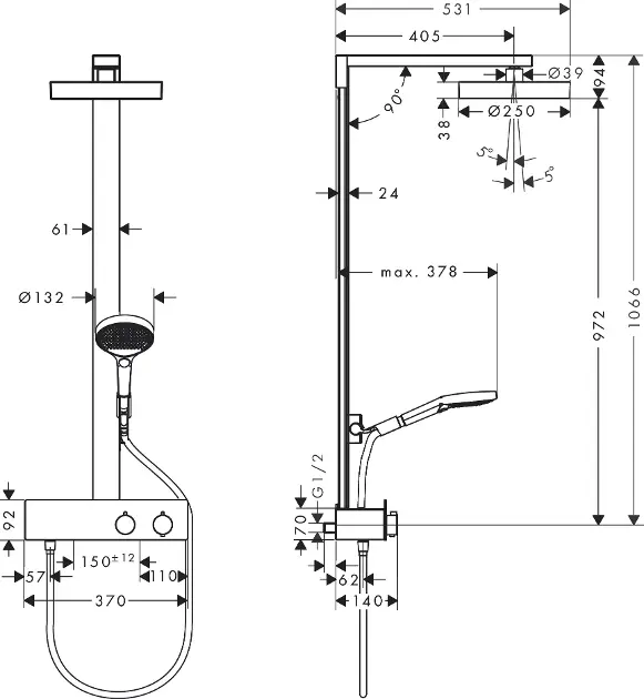 Hansgrohe - Rainfinity - Zuhanyszett - 28742670 – 2. kép