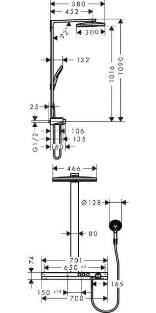 Hansgrohe - Rainmaker Select - Zuhanyszett - 27109400 – 2. kép