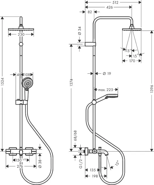 Hansgrohe - Vernis Shape - Zuhanyszett - 26098000 – 2. kép