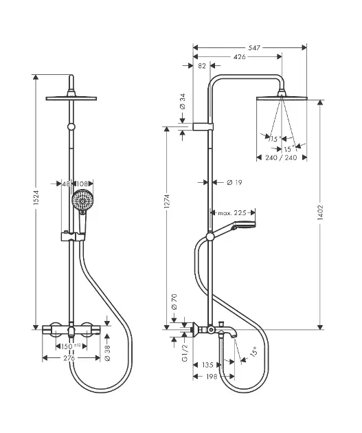 Hansgrohe - Vernis Shape - Zuhanyszett - 26900670 – 2. kép