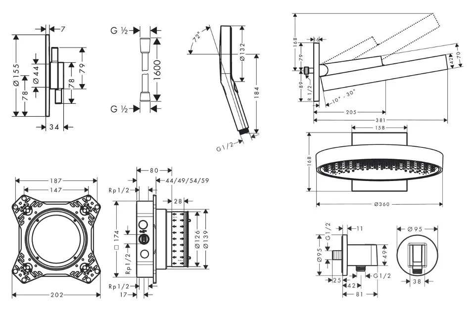 Hansgrohe - Zuhanyszett - SANI21HHH008 – 2. kép
