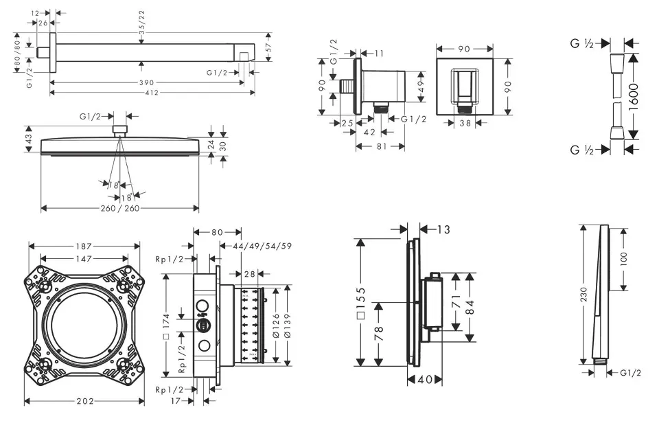Hansgrohe - Zuhanyszett - SANI21HHH403 – 2. kép