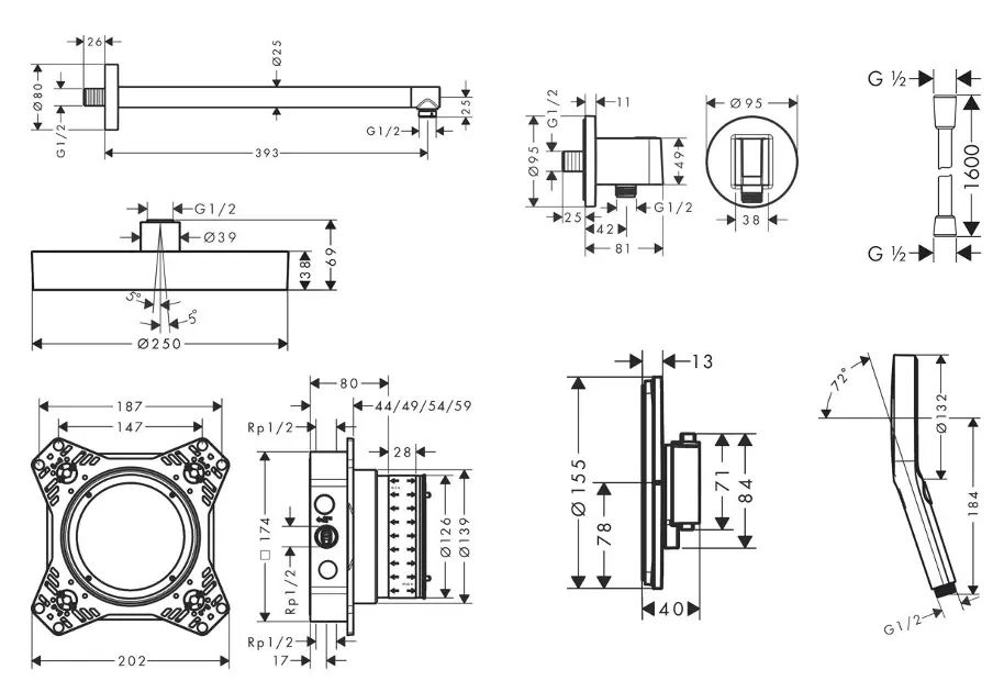 Hansgrohe - Zuhanyszett - SANI21HHH406 – 2. kép