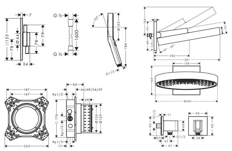 Hansgrohe - Zuhanyszett - SANI21HHH409 – 2. kép