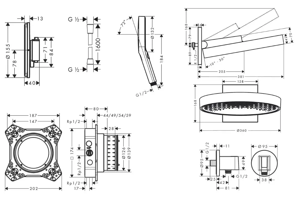 Hansgrohe - Zuhanyszett - SANI21HHH410 – 2. kép