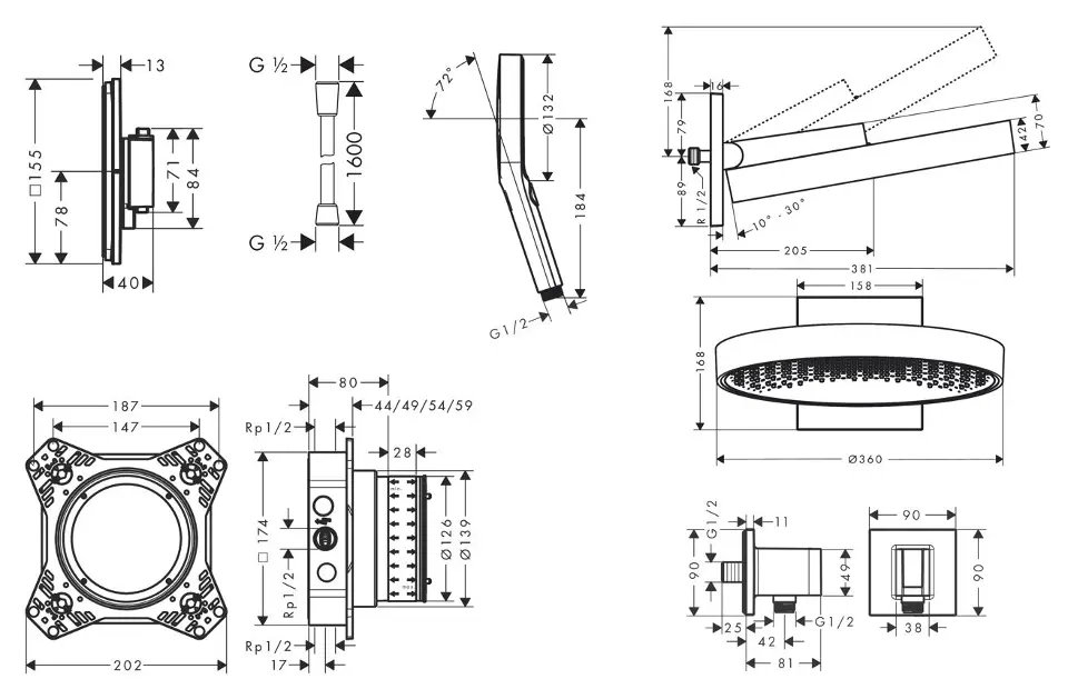 Hansgrohe - Zuhanyszett - SANI21HHH411 – 3. kép