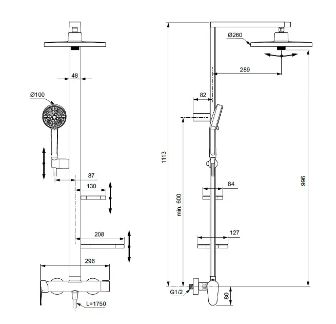 Ideal Standard - ALU+ - Zuhanyszett - BD584SI – 2. kép