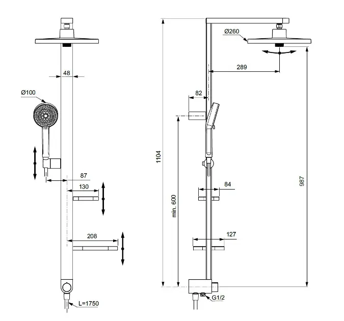 Ideal Standard - ALU+ - Zuhanyszett - BD585SI – 2. kép