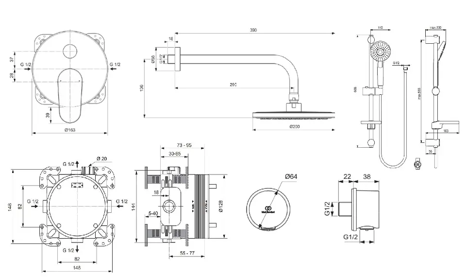 Ideal Standard - Cerafine O - Zuhanyszett - BD190AA – 2. kép