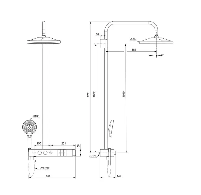Ideal Standard - Ceratherm Solos - Zuhanyszett - A7882A2 – 2. kép